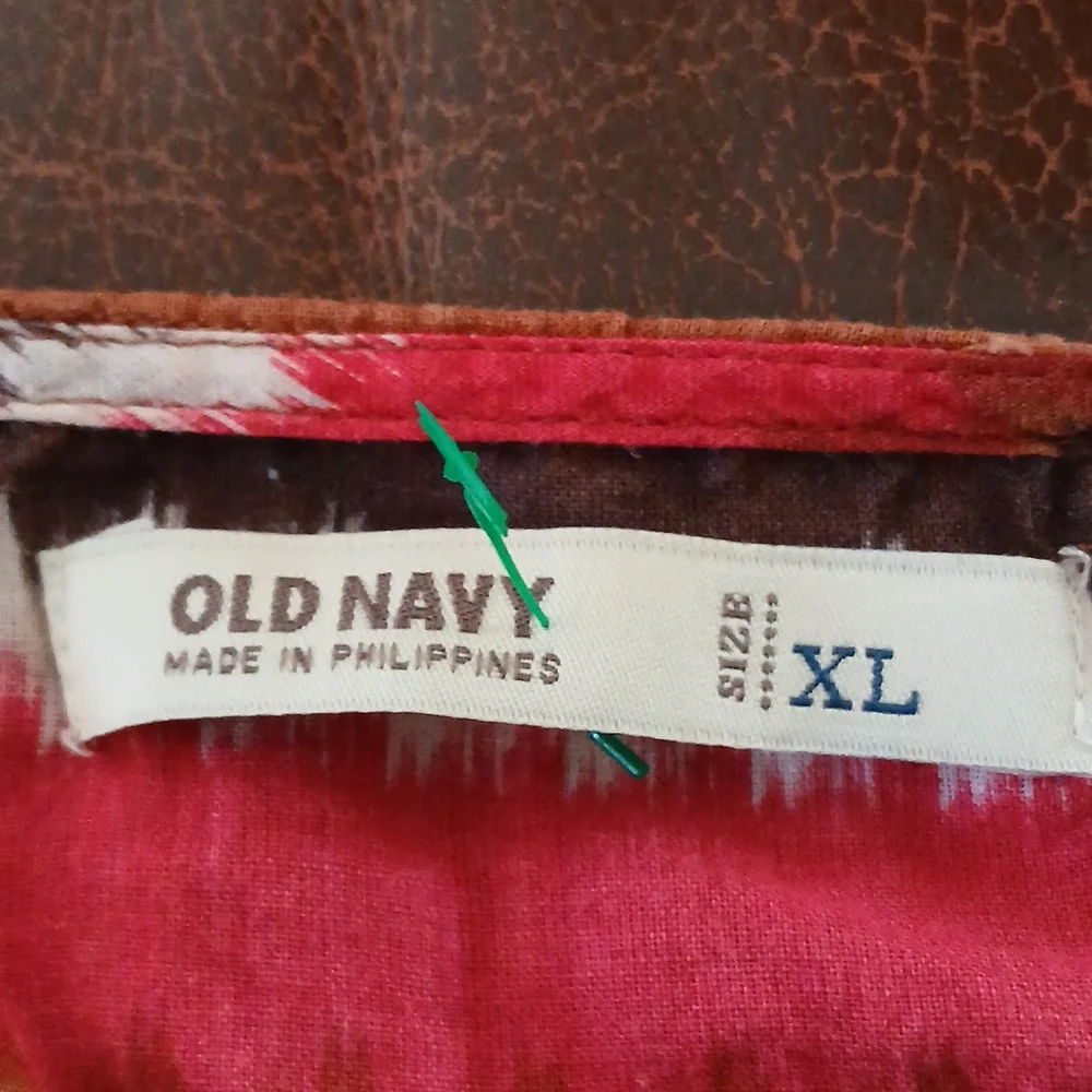 Striped Red and Brown Women's Top - Picture 5 of 5